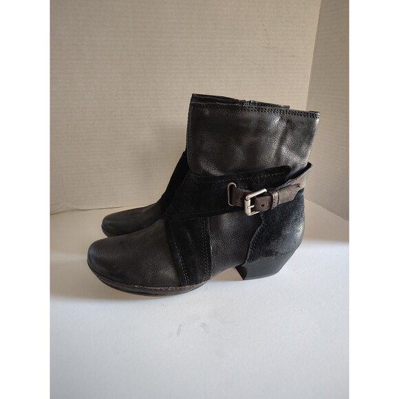 Miz Mooz Elwood Black Leather Suede Boot Size 39 US 8.5- 9 - Picture 5 of 16